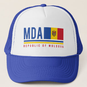 Ontwerp van de Moldavië-vlag en ISO-code Trucker Pet