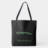 Ontwerp van de Mompreneur-mandala voor zwarte en g Tote Bag (Voorkant)