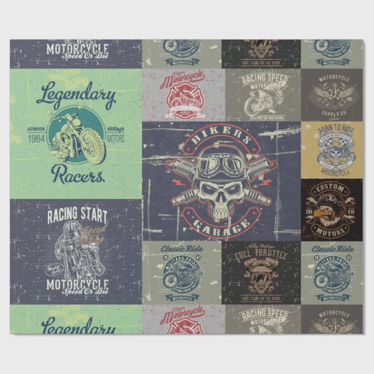 Ontwerp van de motorfiets cadeaupapier (Vlak)