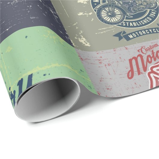 Ontwerp van de motorfiets cadeaupapier (Rol Hoek)