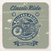 Ontwerp van de motorfiets kartonnen onderzetters (Voorkant)