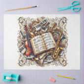 Ontwerp van de muzieknoten-reeks 12 tissuepapier (Craft)