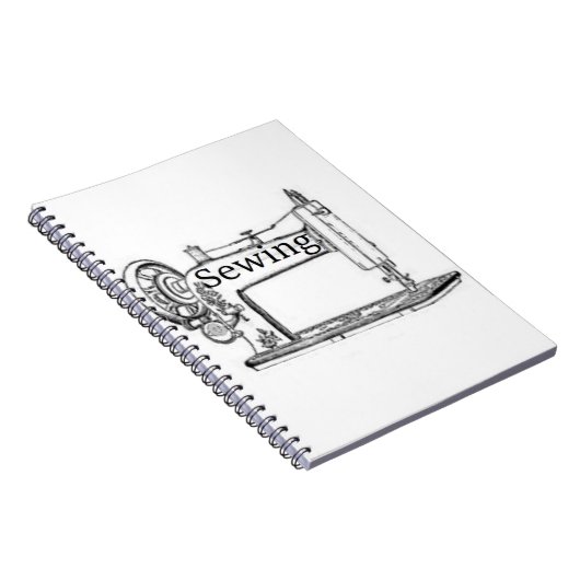 Ontwerp van de naaimachine notitieboek (Rechterzijde)