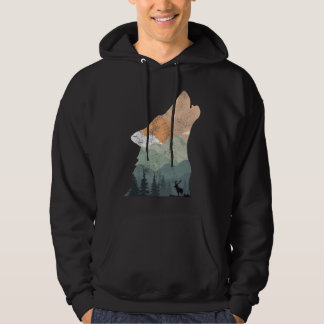  ontwerp van de natuur met het silhouet van de wol hoodie