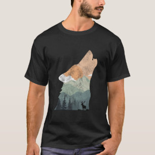  ontwerp van de natuur met het silhouet van de wol t-shirt