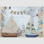Ontwerp van de Nautische reeks 4 Tissuepapier (Voorkant)