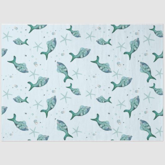 Ontwerp van de Nautische reeks 6 Tissuepapier (Voorkant)