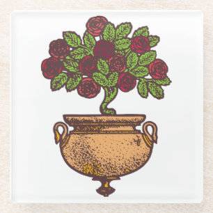  ontwerp van de nieuwe roos glazen onderzetter