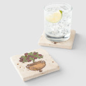  ontwerp van de nieuwe roos stenen onderzetter (Zijkant)