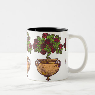 ontwerp van de nieuwe roos tweekleurige koffiemok