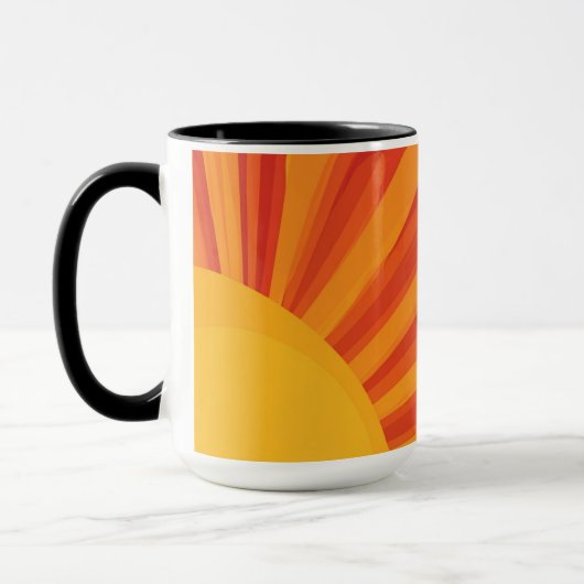 Ontwerp van de ochtendenergie-zonsopgang mok (Links)