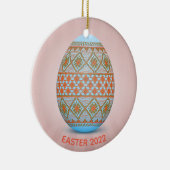 Ontwerp van de Oekraïense paaseieren (Pysanka) Keramisch Ornament (Rechts)