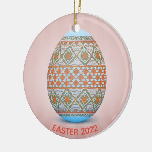 Ontwerp van de Oekraïense paaseieren (Pysanka) Keramisch Ornament (Links)