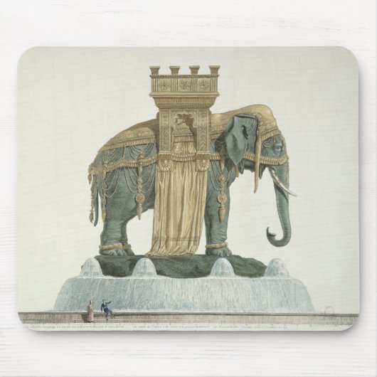 Ontwerp van de olifantenfontein muismat (Voorkant)