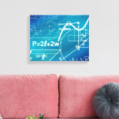ontwerp van de omwikkelde canvasgeometrie canvas afdruk (Insitu (Woonkamer))