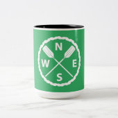 Ontwerp van de Ontdekkingsreiziger van het peddel  Tweekleurige Koffiemok (Center)