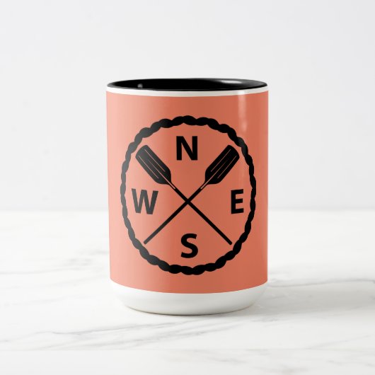 Ontwerp van de Ontdekkingsreiziger van het peddel Tweekleurige Koffiemok (Center)