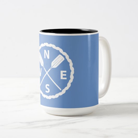 Ontwerp van de Ontdekkingsreiziger van het peddel  Tweekleurige Koffiemok (Voorkant rechts)