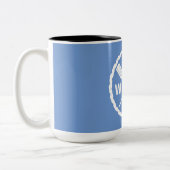 Ontwerp van de Ontdekkingsreiziger van het peddel  Tweekleurige Koffiemok (Links)