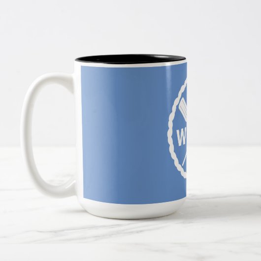 Ontwerp van de Ontdekkingsreiziger van het peddel  Tweekleurige Koffiemok (Links)