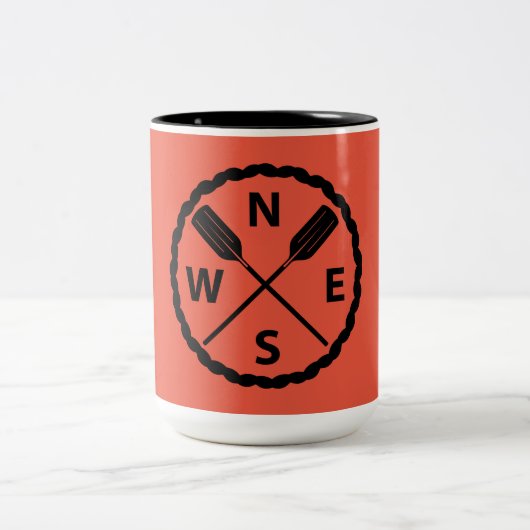 Ontwerp van de Ontdekkingsreiziger van het peddel Tweekleurige Koffiemok (Center)