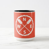 Ontwerp van de Ontdekkingsreiziger van het peddel Tweekleurige Koffiemok (Center)