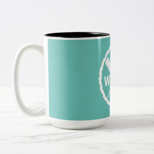 Ontwerp van de Ontdekkingsreiziger van het peddel  Tweekleurige Koffiemok (Links)