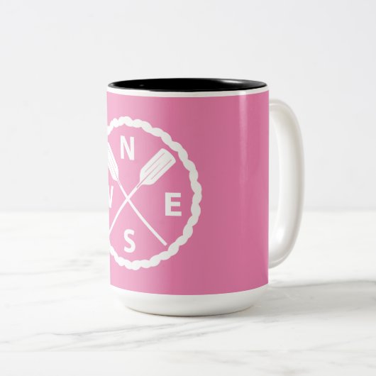 Ontwerp van de Ontdekkingsreiziger van het peddel Tweekleurige Koffiemok (Voorkant rechts)