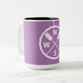 Ontwerp van de Ontdekkingsreiziger van het peddel  Tweekleurige Koffiemok (Voorkant links)