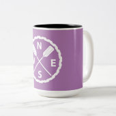 Ontwerp van de Ontdekkingsreiziger van het peddel  Tweekleurige Koffiemok (Voorkant rechts)