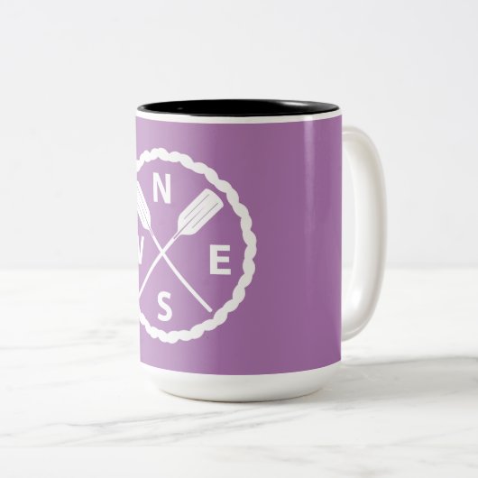 Ontwerp van de Ontdekkingsreiziger van het peddel  Tweekleurige Koffiemok (Voorkant rechts)