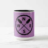 Ontwerp van de Ontdekkingsreiziger van het peddel  Tweekleurige Koffiemok (Center)