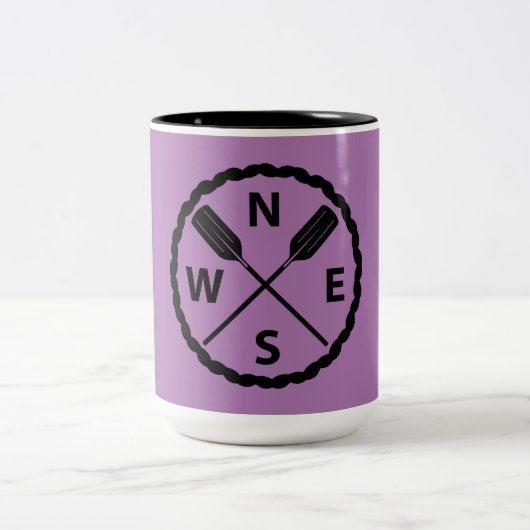 Ontwerp van de Ontdekkingsreiziger van het peddel  Tweekleurige Koffiemok (Center)