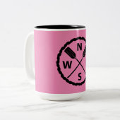 Ontwerp van de Ontdekkingsreiziger van het peddel Tweekleurige Koffiemok (Voorkant links)