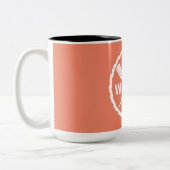 Ontwerp van de Ontdekkingsreiziger van het peddel  Tweekleurige Koffiemok (Links)