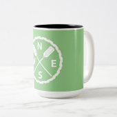 Ontwerp van de Ontdekkingsreiziger van het peddel  Tweekleurige Koffiemok (Voorkant rechts)