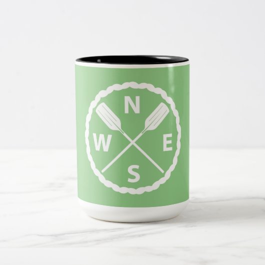 Ontwerp van de Ontdekkingsreiziger van het peddel  Tweekleurige Koffiemok (Center)