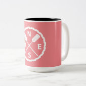 Ontwerp van de Ontdekkingsreiziger van het peddel  Tweekleurige Koffiemok (Voorkant rechts)