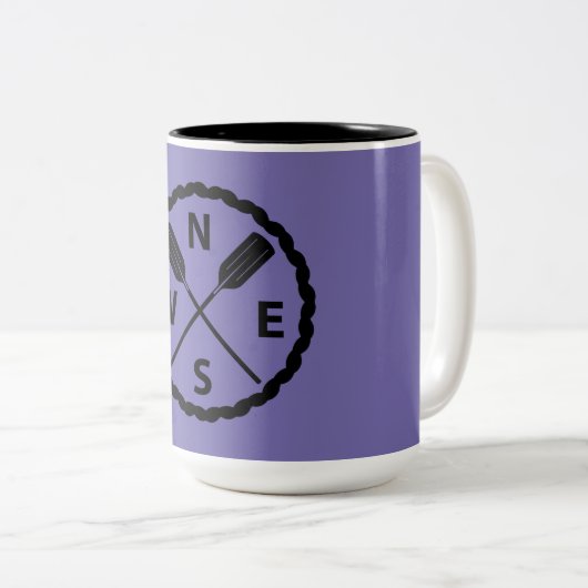 Ontwerp van de Ontdekkingsreiziger van het peddel  Tweekleurige Koffiemok (Voorkant rechts)