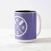 Ontwerp van de Ontdekkingsreiziger van het peddel  Tweekleurige Koffiemok (Voorkant rechts)