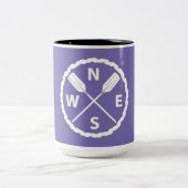 Ontwerp van de Ontdekkingsreiziger van het peddel  Tweekleurige Koffiemok (Center)