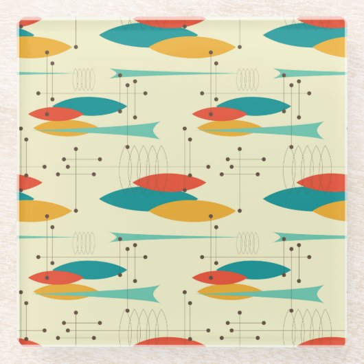 Ontwerp van de ovalen van de middeleeuwse lijn, gr glazen onderzetter (Voorkant)