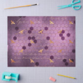Ontwerp van de Paarse Bee-reeks 5 Tissuepapier (Craft)