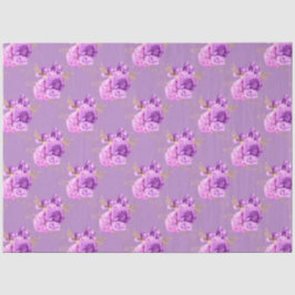 Ontwerp van de Paarse en Gold Floral reeks 11 Tissuepapier