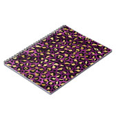 Ontwerp van de Paarse en Gold Leopard-reeks 1 Notitieboek (Linkerzijde)