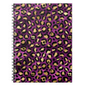 Ontwerp van de Paarse en Gold Leopard-reeks 1 Notitieboek (Voorkant)