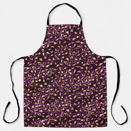 Ontwerp van de Paarse en Gold Leopard-reeks 1 Schort