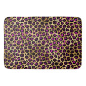 Ontwerp van de Paarse en Gold Leopard-reeks 4 Badmat (Voorkant)