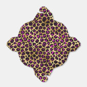 Ontwerp van de Paarse en Gold Leopard-reeks 4 Bedankdoosjes (Uitgevouwen)