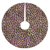 Ontwerp van de Paarse en Gold Leopard-reeks 4 Kerstboom Rok (Voorkant)